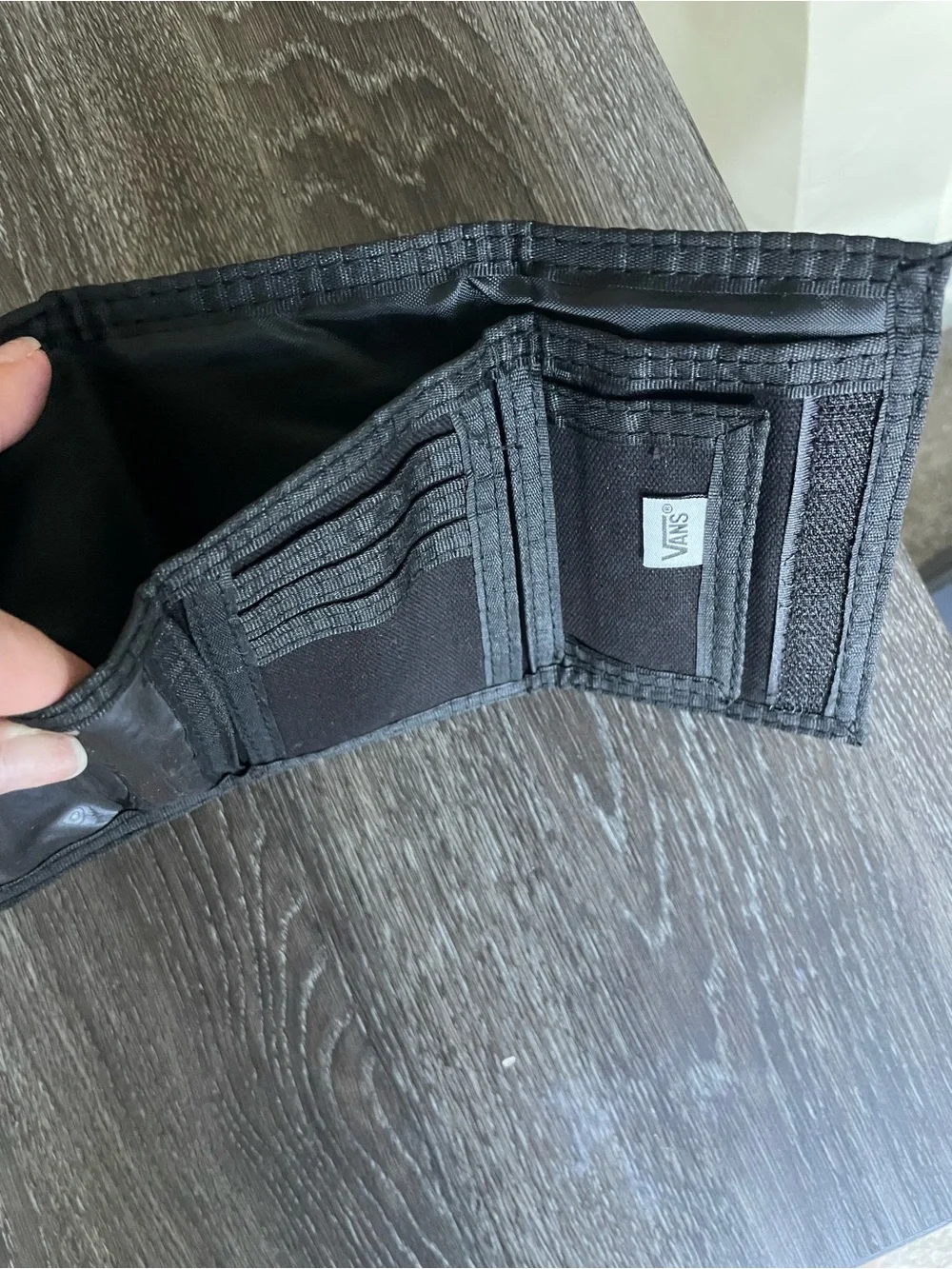 Vans Black and White Checker Tri-Fold Card Holder